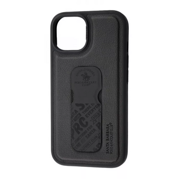 Чехол для iPhone 15 Pro Max Santa Barbara Polo Blaise Leather с подставкой Black 100-15ProMax фото