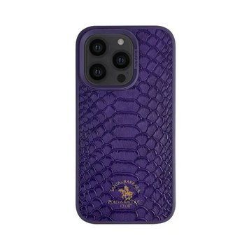 Шкіряний чохол для iPhone 14 Pro Max Santa Barbara Polo Knight Crocodile Leather Фіолетовий 2051-14-Pro-Max фото