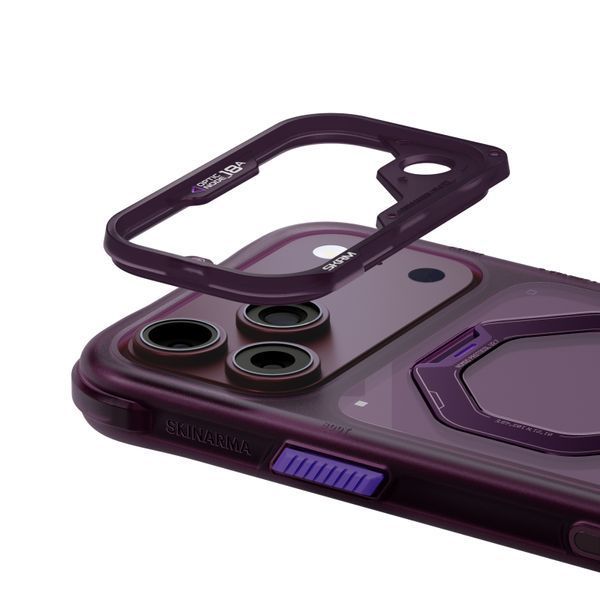 Чехол Skinarma Saturn (2026) (Mag-Charge with Rotating Kick-stand) для iPhone 18 Pro Burgundy SK-2026IPP6.3-SATURN-BUR фото
