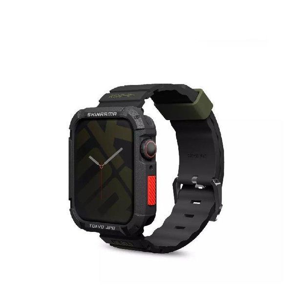 Ремінець Skinarma Apple Watch Strap Shokku 46/45/44 mm Black SK-SHOKKU-BLK45 фото