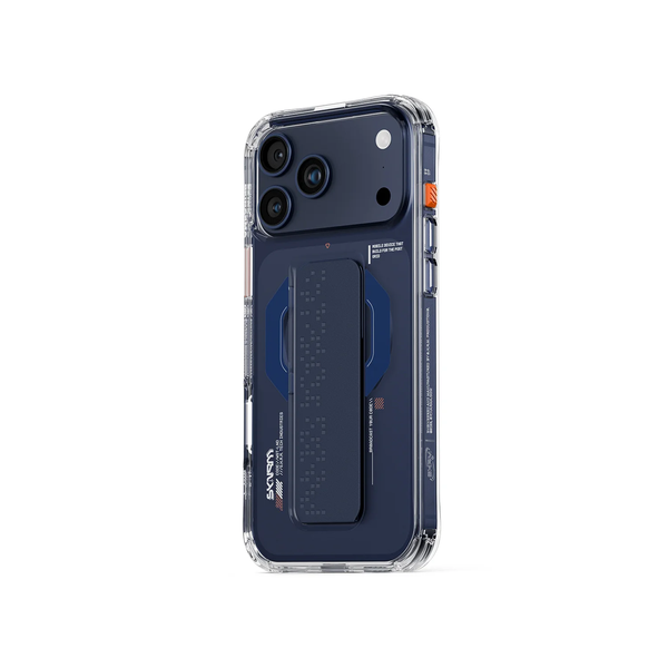 Чехол Skinarma Haxa (Mag-Charge + Grip-Stand) для iPhone 17 Pro Max Blue SK-IP17PM-HAXA-BLU фото