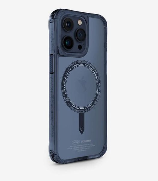 Чехол для Iphone 15 Pro Max 6.7 Skinarma Saido Mag-Charge + Kado Magnetic Cardholder Blue SK-2023IPP67-SAIKAD-BPBLU фото