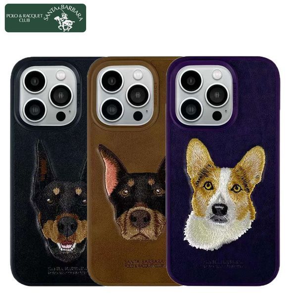 Чехол Santa Barbara Polo Curtis Dog для iPhone 14 Pro Коричневый 3008-14-Pro-01 фото
