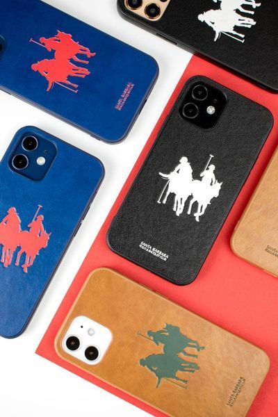 Чохол для iPhone 11 Pro Max Santa Barbara Polo Umbra Жокей шкіряний Червоно-синій 107-11ProMax фото