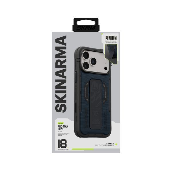 Чохол Skinarma Phantom (2026) (Mag-Charge + Grip-Stand) для iPhone 18 Pro Max Blue SK-2026IPP6.9-PHTM-BLU фото