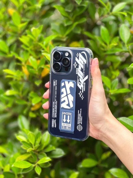 Чехол Skinarma Cosmo (Grips-Tand) для iPhone 15 Pro Blue SK-2023IPP61-COSMO-BLU фото