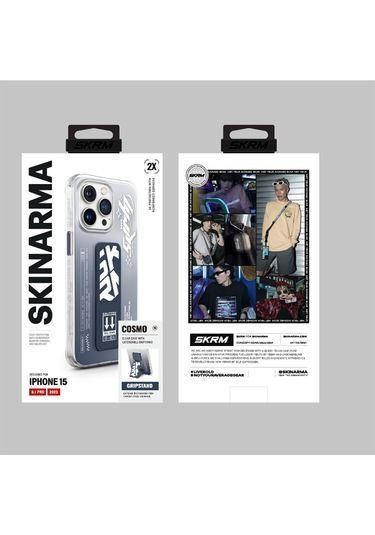 Чохол для iPhone 15 Pro Max Skinarma Cosmo (Grips-Tand) Blue SK-2023IPP67-COSMO-BLU фото