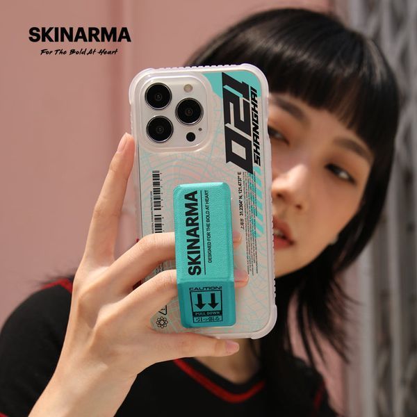 Чохол Skinarma Ryoiki з магнітною підставкою для iPhone 13 Pro Clear + Turquoise SK-IP1361P-RYOTU977-01 фото