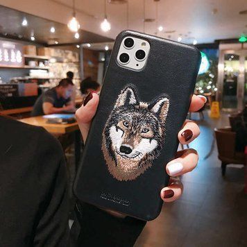 Чохол для iPhone 11 Pro Santa Barbara Polo з вишивкою "Вовк" Чорний 101-11Pro фото