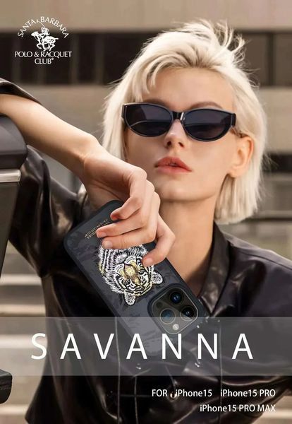 Чехол Santa Barbara Polo Savanna Tiger с вышивкой для iPhone 15 Pro 3028-15-Pro фото