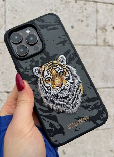 Чехол Santa Barbara Polo Savanna Tiger с вышивкой для iPhone 15 Pro 3028-15-Pro фото