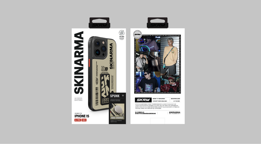 Чехол Skinarma Spunk (2023) (Mag-Charge + Grip-Stand) для iPhone 15 Pro Ivory SK-2023IPP61-SPUNK-BGE фото