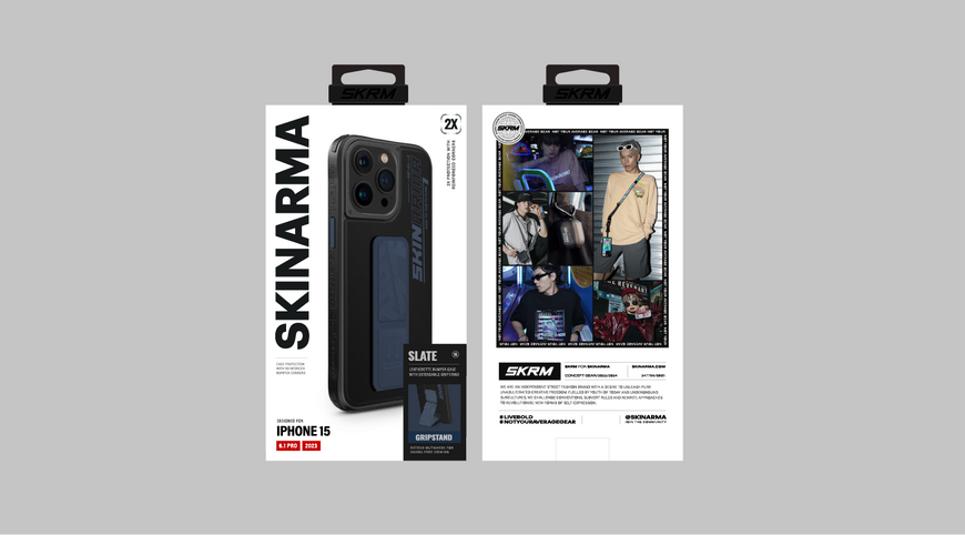 Чехол Skinarma Slate для iPhone 15 Pro Blue SK-2023IPP61-SLATE-BLU фото