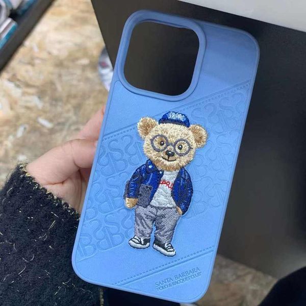 Чехол Santa Barbara Polo Bear Crete для iPhone 13 Синий 2062-13 фото