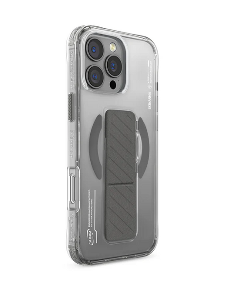 Чехол Skinarma Axon (Mag-Charge + Grip-Stand) для iPhone 16 Pro Max Titanium SK-2024IPP69-AXON-TIT фото