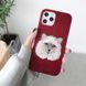 Чохол для iPhone 12 Santa Barbara Polo з вишивкою "Кіт" Червоний 1000-12 фото 1