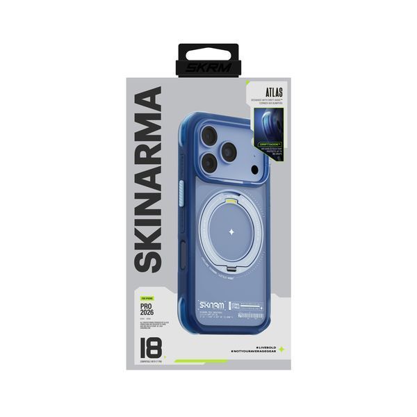 Чехол Skinarma Atlas (2026) (Mag-Charge + Drift-Node&trade; Bumper) для iPhone 18 Pro Blue SK-2026IPP6.3-ATLAS-BLU фото