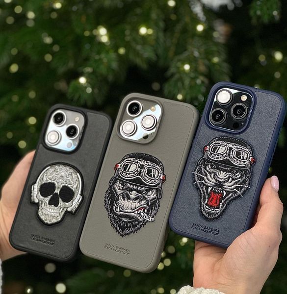 Чехол Santa Barbara Polo Patti Яростный тигр для iPhone 15 Pro Max Синий 3032-15-Pro-Max фото