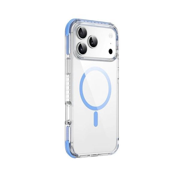 Чехол WiWU HCC-203 Hybrid Magnetic Clear Case 3D для iPhone 17 Pro Max Blue HCC-203-bl-17ProMax фото