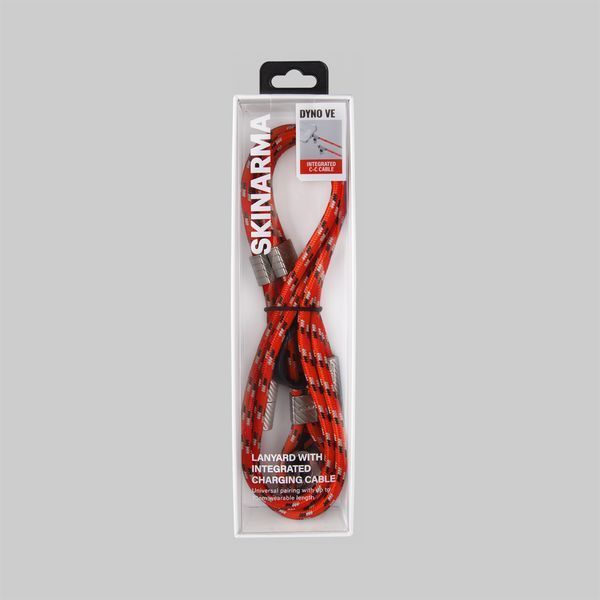 Ремешок для телефона с встроенным кабелем Skinarma Dyno VE Lanyard with Integrated USB-C to USB-C Cable Vermilion SK-DYVE-CBLCC-RED фото