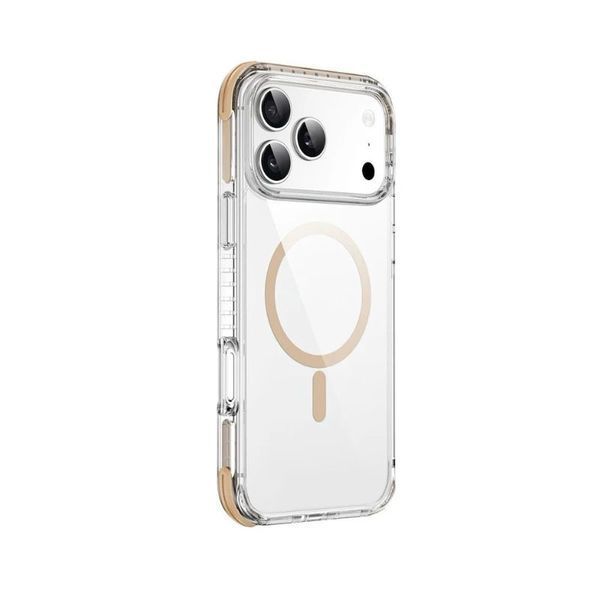Чохол WiWU HCC-203 Hybrid Magnetic Clear Case 3D для iPhone 17 Pro Max Gold HCC-203-gld-17ProMax фото