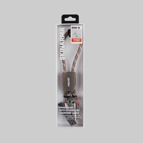 Ремінець для телефону з вбудованим кабелем Skinarma Dyno VE Handstrap with Integrated USB-C to USB-C Cable Birch SK-DYVEHS-CBLCC-BGE фото