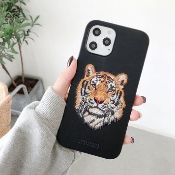 Чохол для iPhone 13 Pro Max Santa Barbara Polo з вишивкою "Тигр" Чорний 100-13ProMax фото