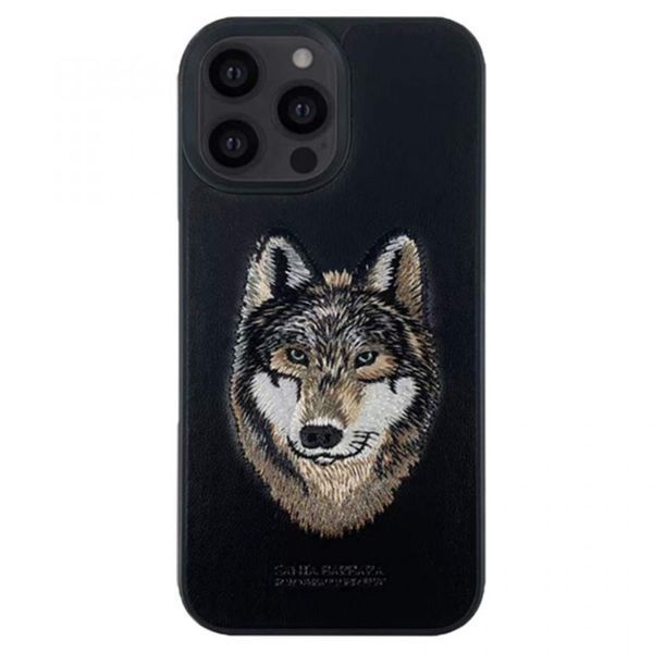 Чохол для iPhone 13 Pro Santa Barbara Polo з вишивкою "Вовк" Чорний 1524-13-Pro фото