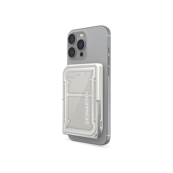 Повербанк Skinarma Nexus Mecha Magnetic Powerbank with Smart Kick-stand 5000 mAh 20W USB-C PD Light Grey SK-PB5KNEXUS-MECLGY фото
