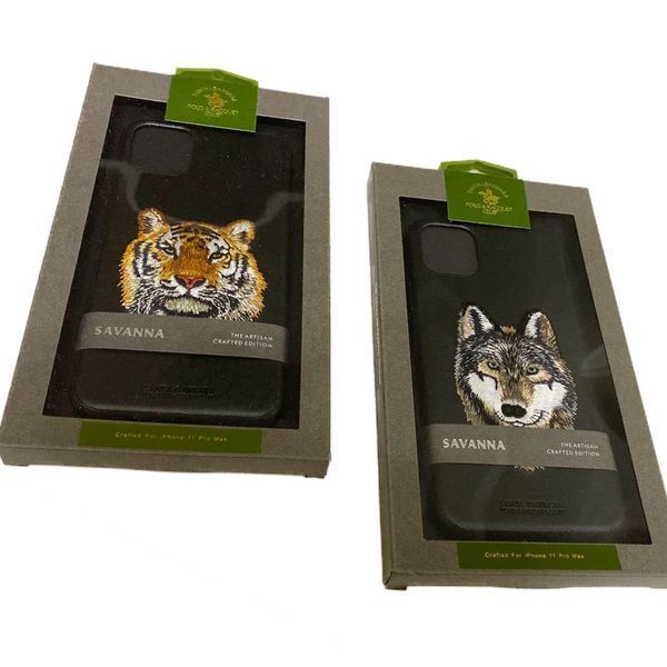 Чохол Santa Barbara Polo Savanna з вишивкою "Тигр" для iPhone 13 Pro Чорний 108207-3 фото